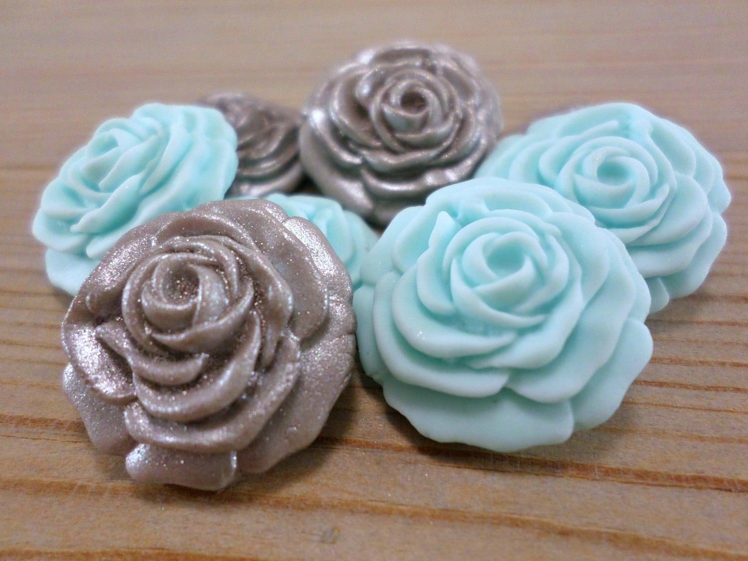 Silver Gumpaste Flowers Sugar Flower Edible Fondant by LenasCakes