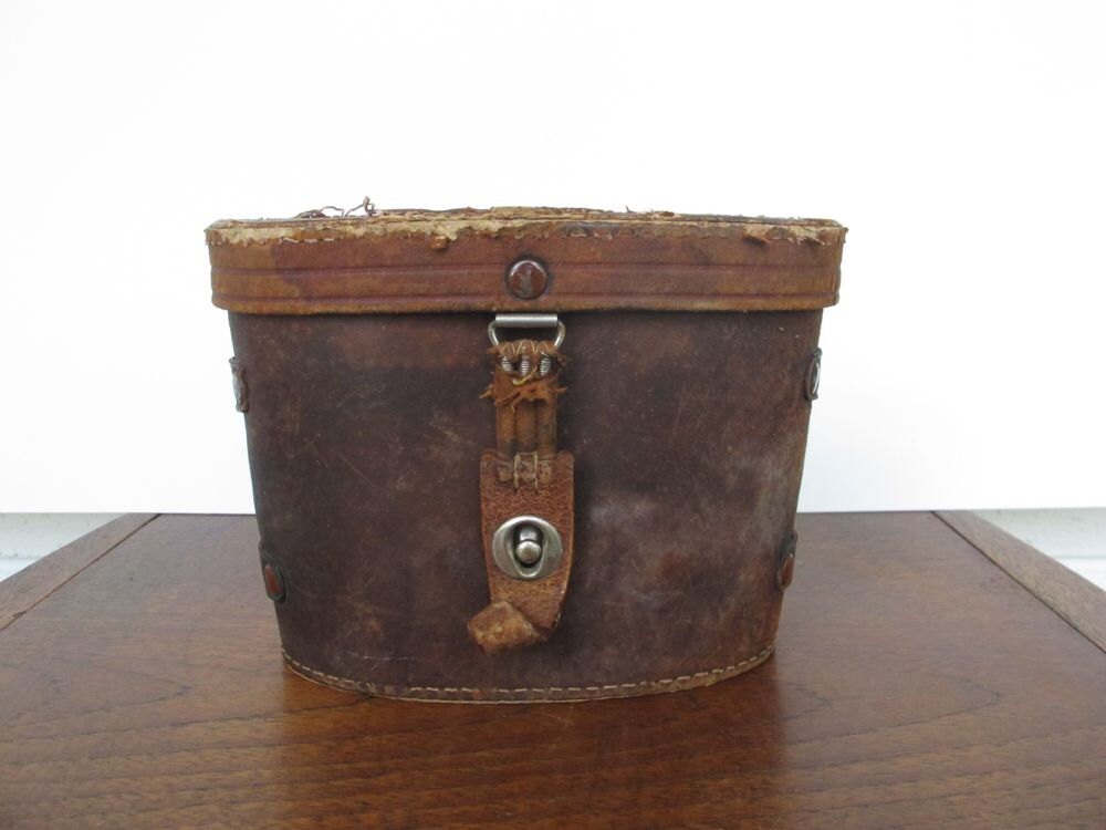 Vintage Leather Binocular Case/Leather Binocular Bag/Leather