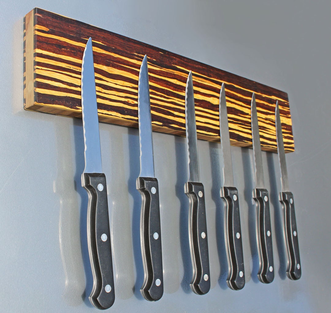 Knife Holder Refrigerator Mount EcoFriendly Zebra