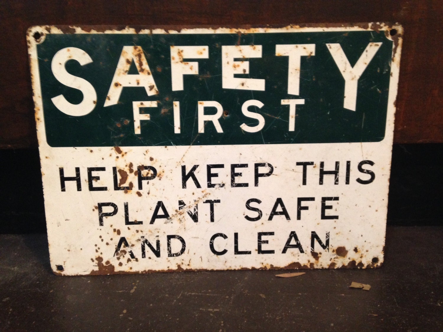 Vintage Safety First OSHA Metal Sign by UpcycledUpstyled on Etsy