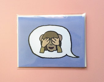 Emoji Cards! - See-No-Evil Monkey