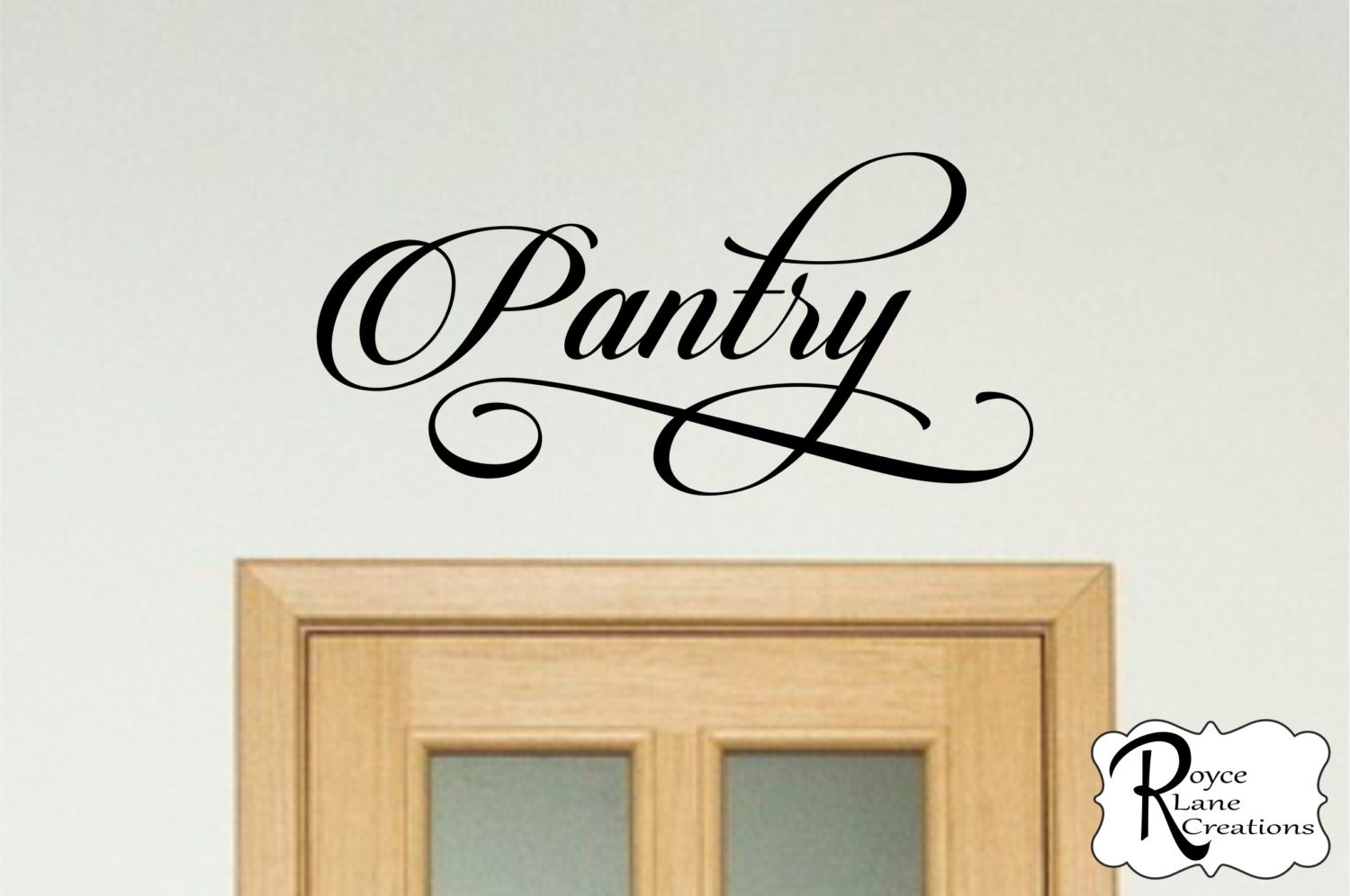 Pantry door decals