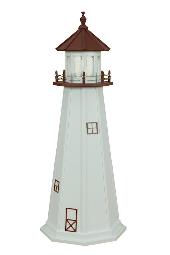 Items similar to Marblehead, OH - Handcrafted Wooden Lighthouse, garden ...