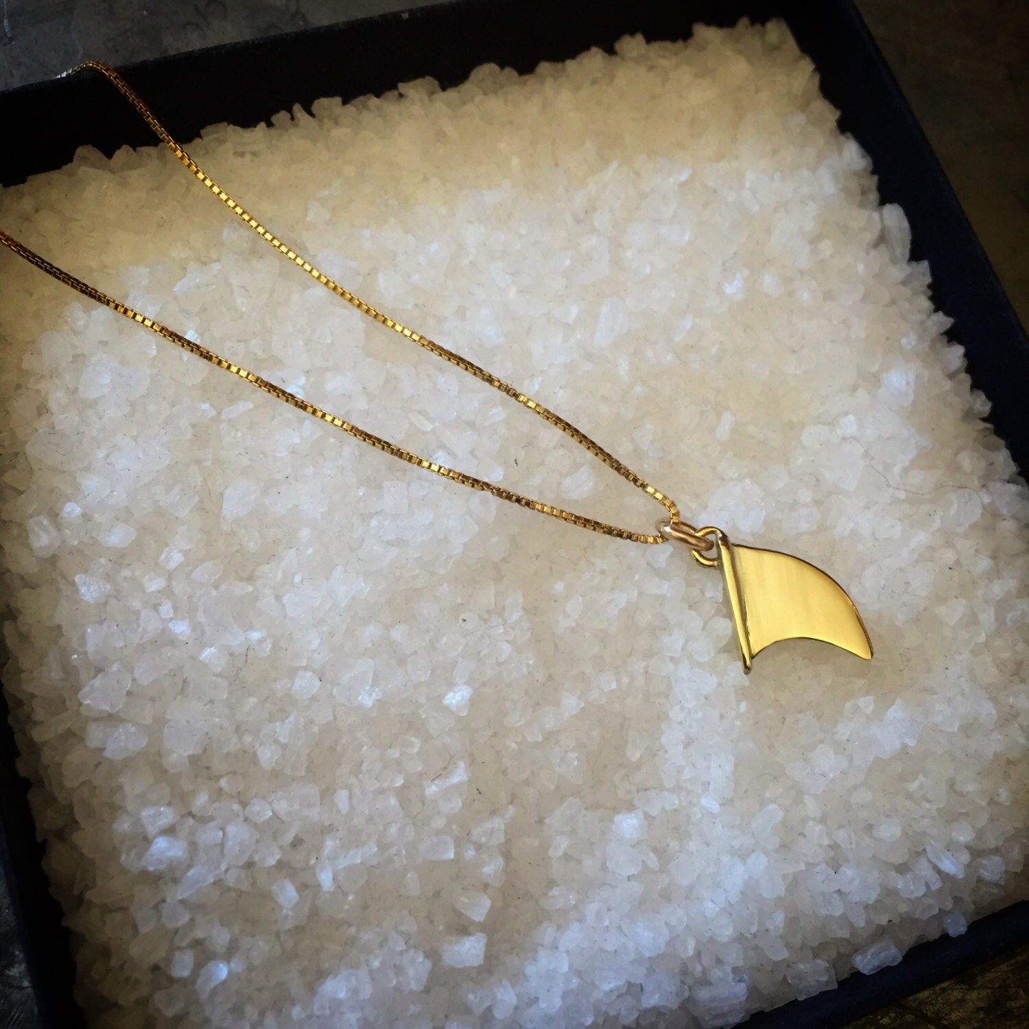 Surf Board Fin Necklace Gold Necklace Surf Jewelry Surf