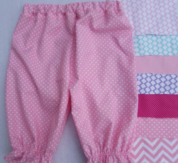 Girls bloomers in 7 different prints and sizes newborn to 5 T