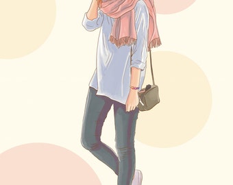 Fashionable Manga Ladies - Tracey A4 Print