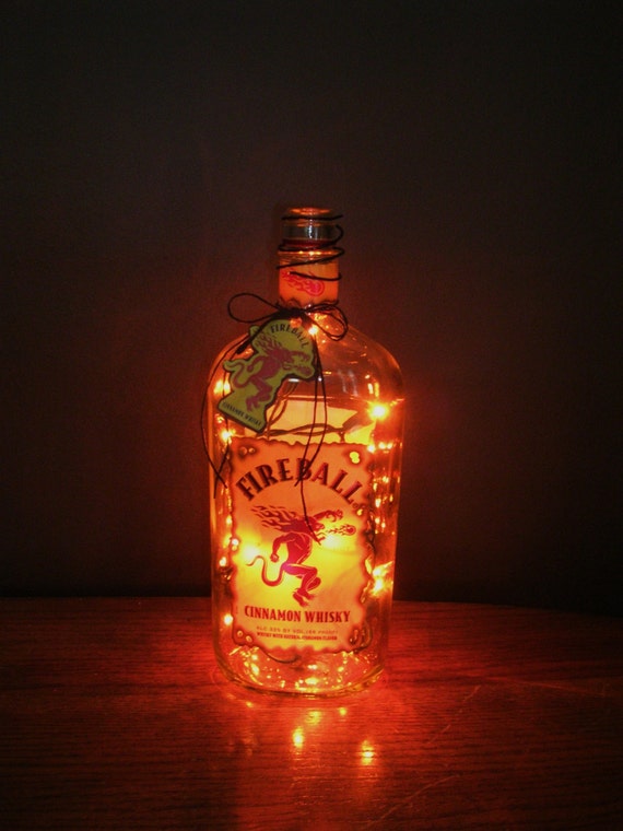 Fireball Bottle Light/Whiskey Light/ Fireball Cinnamon Whiskey/Bar Accessories/Liquor Light