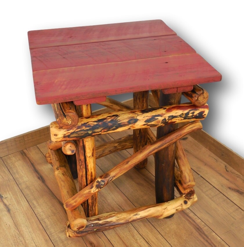 Side Table Rustic Home Decor Reclaimed Wood Table by