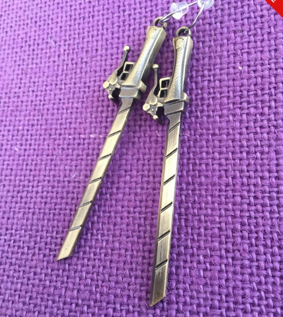 Attack on Titan Sword Blade Earrings Shingeki by DesignsByTeraW