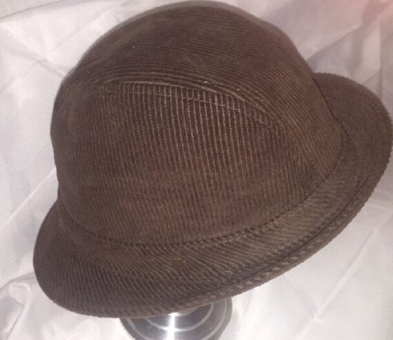 Items similar to Vintage Men's Brown Corduroy Fedora Hat 100% Cotton ...