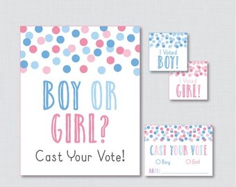 Gender reveal voting | Etsy