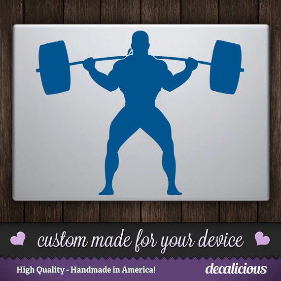 Items similar to Body Builder lifting weights, bodybuilder vinyl decal