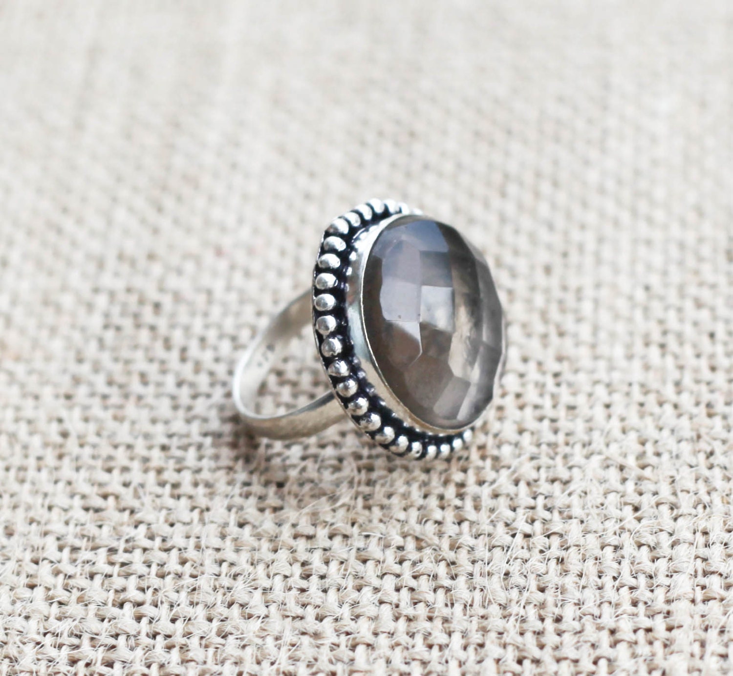 Smokey Quartz Ring Statement Ring Smokey Quartz