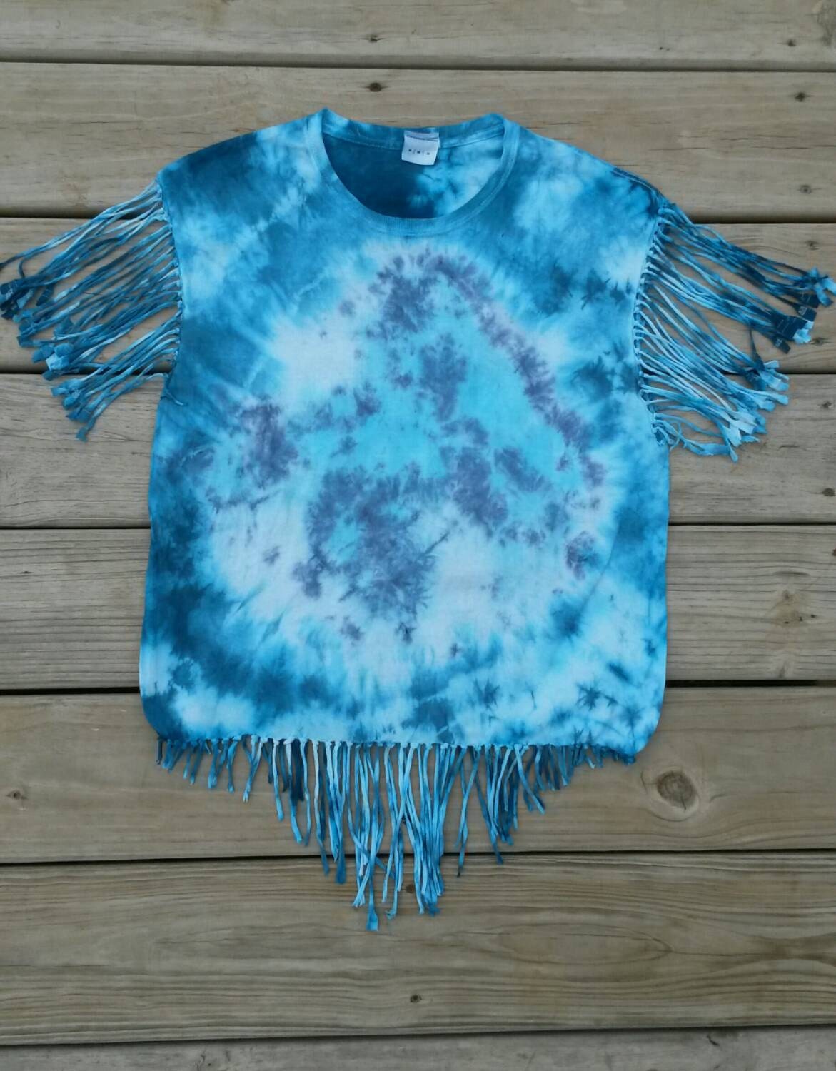 how to make tie dye fringe shirts