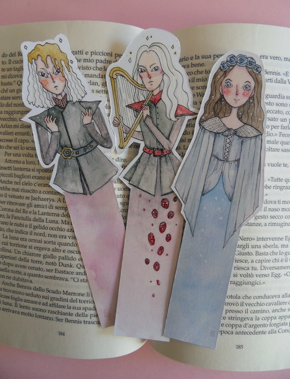 Items similar to Game of Thrones Bookmark, Targaryen, Stark, Unique ...