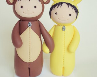 Bear and Pikachu Wedding Cake Topper - Pokemon cake topper by Heartmade Cottage
