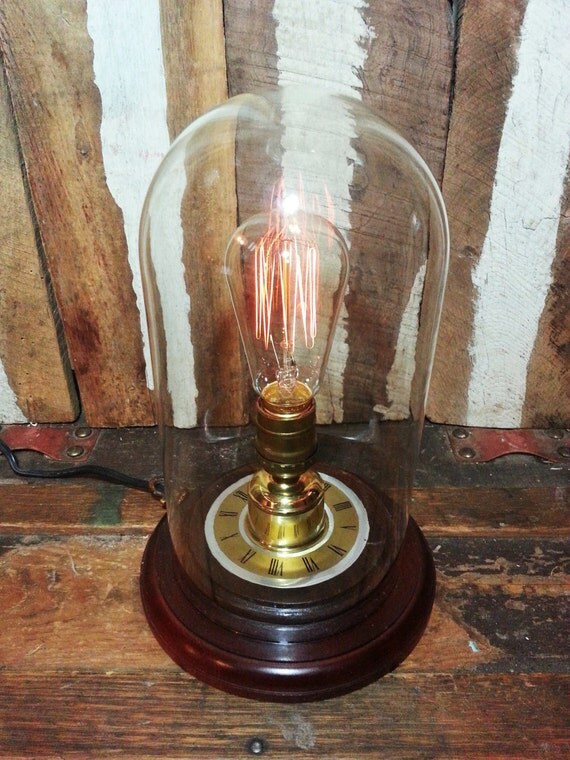 Oneofakind Repurposed Upcycled Clock Glass Bell Dome
