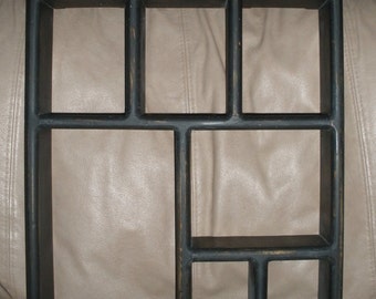Black Vintage Distressed Shadow Box Oddities Curio Shelf Shabby Compartment