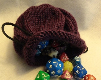 Knitted Dice Bag (Pick Your Color)