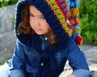 Download CROCHET PATTERN Lucky Dragon Hood & Cowl chunky crochet