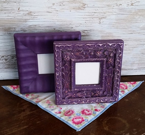 Hand Painted Purple Picture Frames Home Goods Design Living