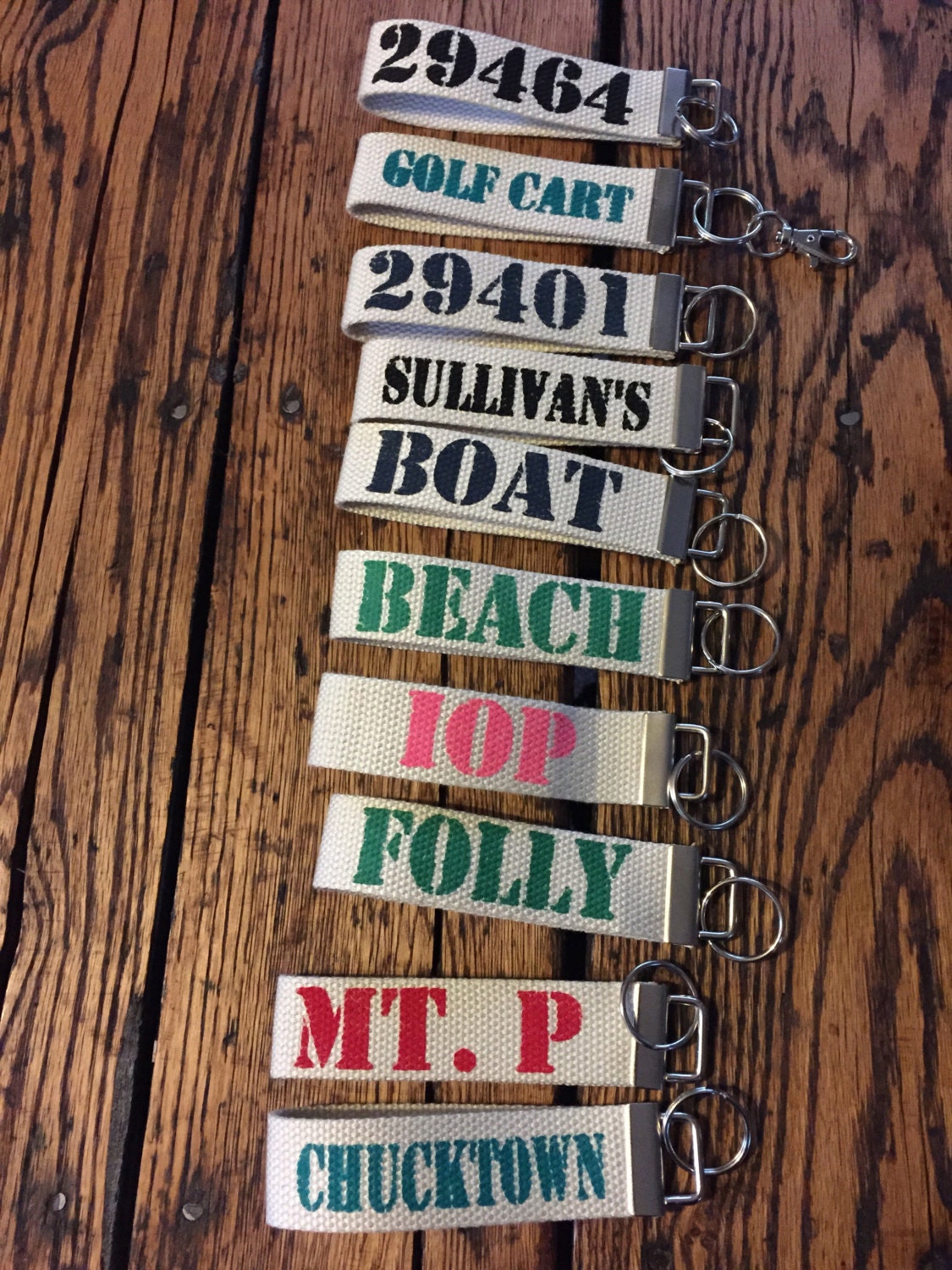Custom Hand Painted Personalized Key Fob Keychain Boat keys