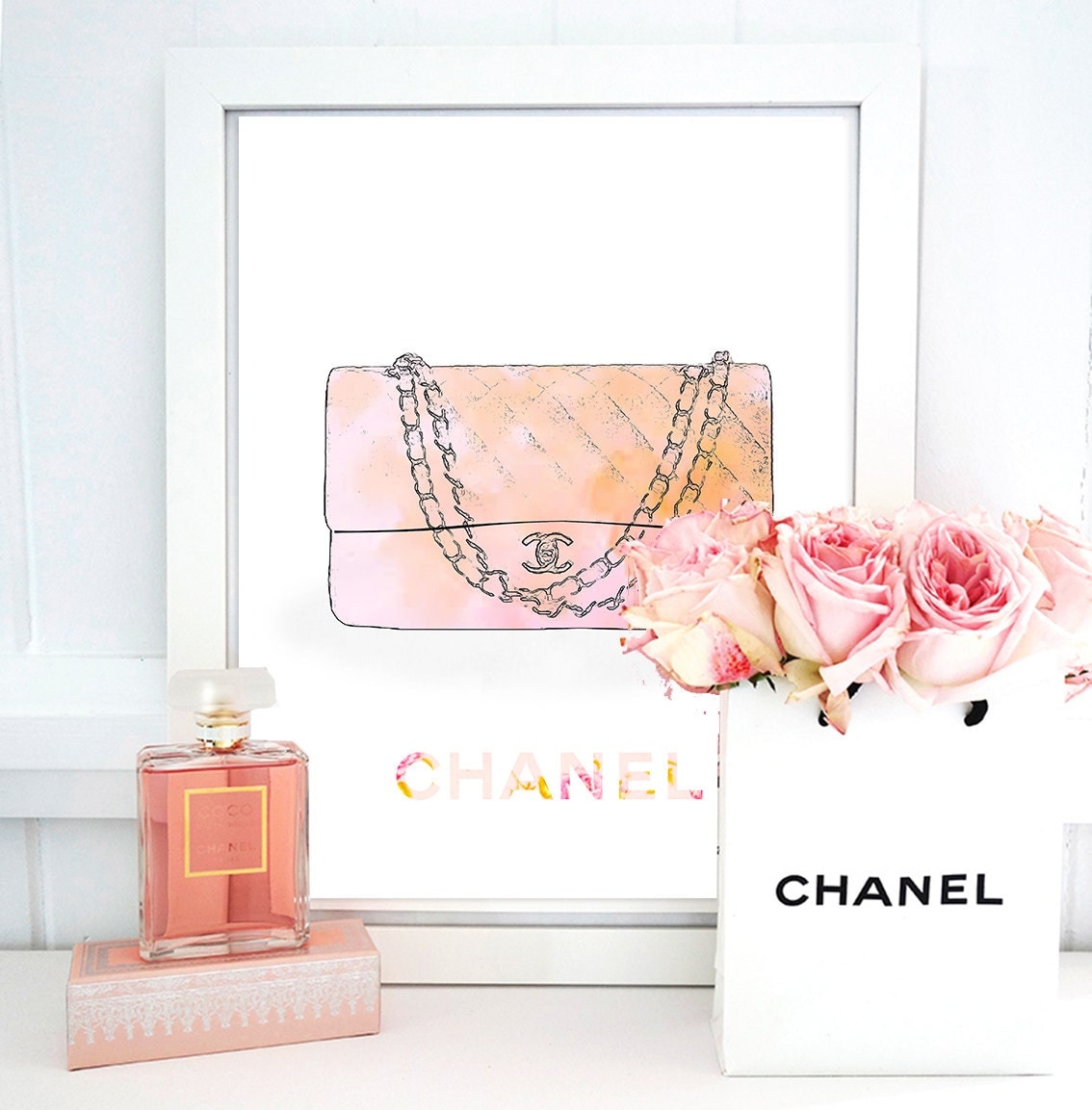 Chanel Bag Print. Chanel Print. Paris Print. by CouturePrintery