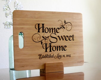 Personalized Cutting Board New Home Housewarming Gift Chopping Block Custom Cutting Board New Home Gift Engraved Custom Realtor Closing Gift