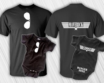 First Fathers Day | Father Son Matching Shirts | Maverick And Goose | Fathers Day Gift | New Baby | Daddy and Me | First Christmas | New Dad