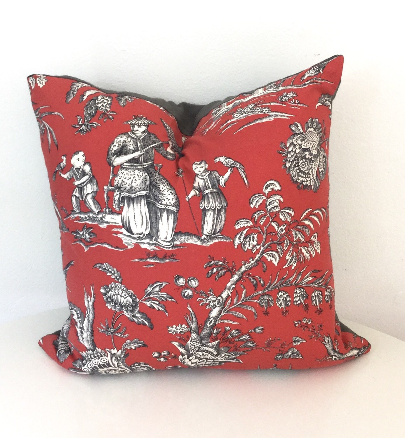 Manuel Canovas Pillow Mandarin Print by ScoopsVintageModern
