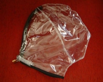 PVC Lockable Gimp Hood/Mask BDSM Bondage Hood **MATURE**