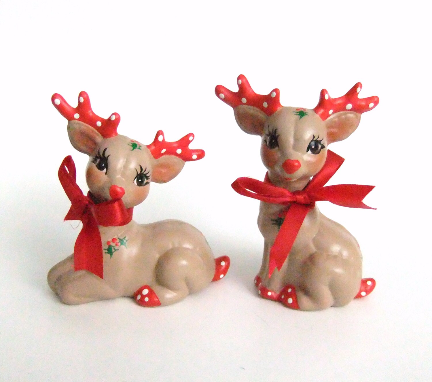 red reindeer figurines