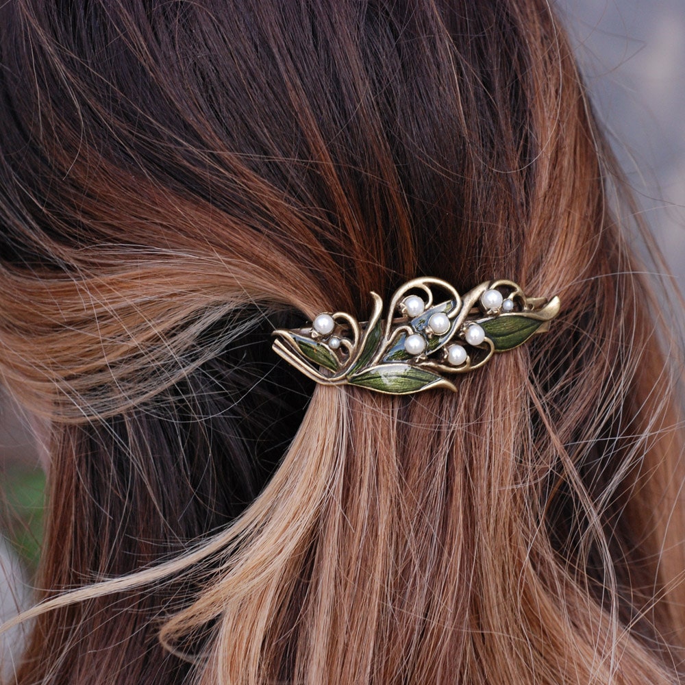 Bridal Barrette Wedding Barrette Hair by ShelleyCooperJewelry