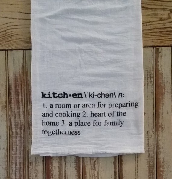 Kitchen Definition Flour Sack Towel Hand by TheLoneStarCottage