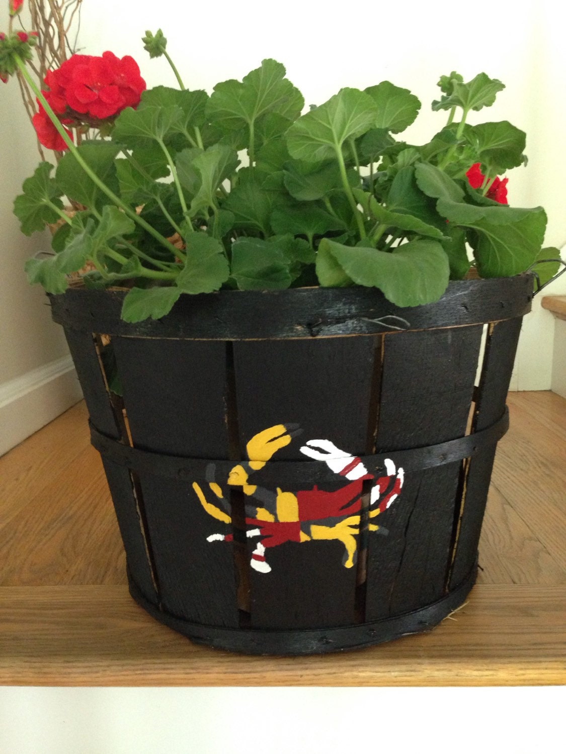 Eastern Shore Hand Painted Crab Bushel Basket with Maryland