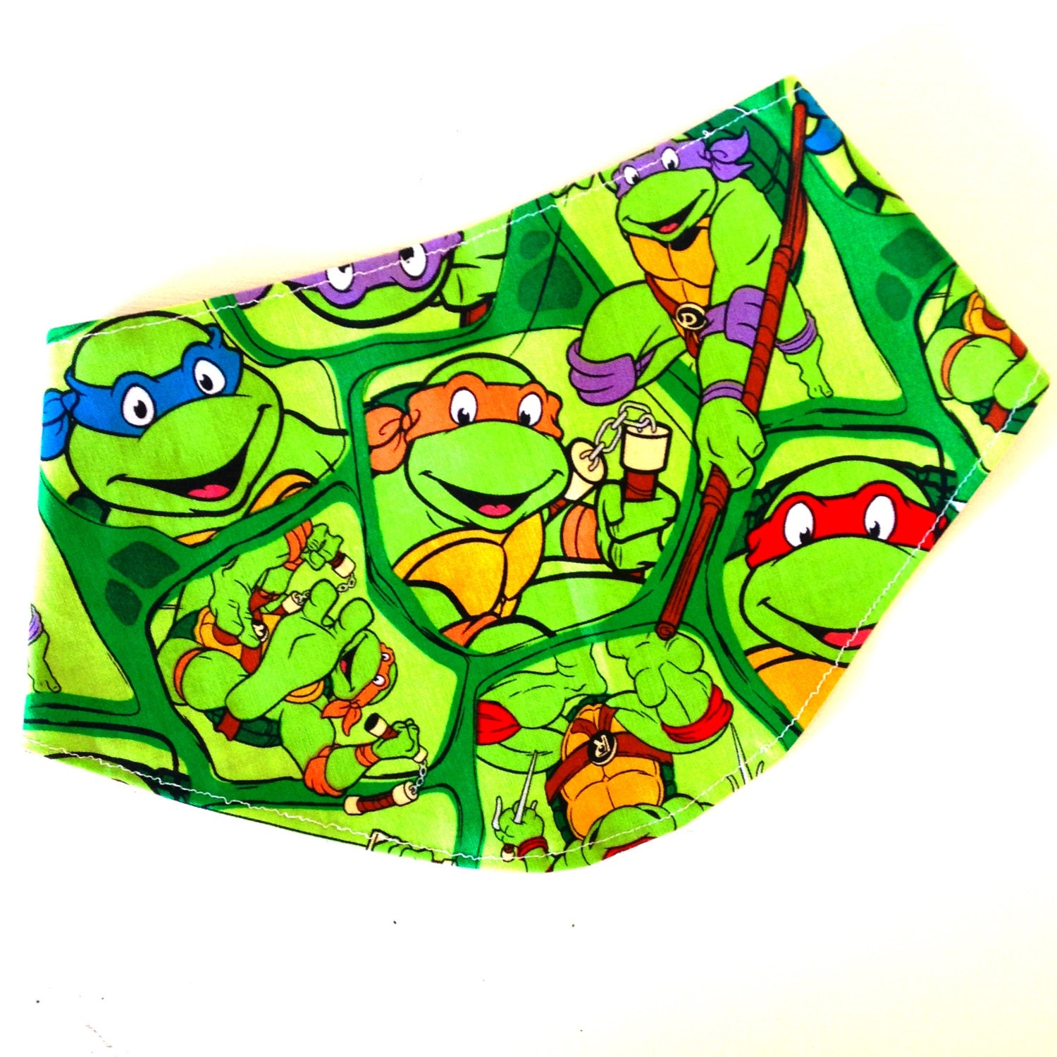 Boy's Ninja Turtle Drool Bandana Bib// Drool Bib // by RDRKIDSCO