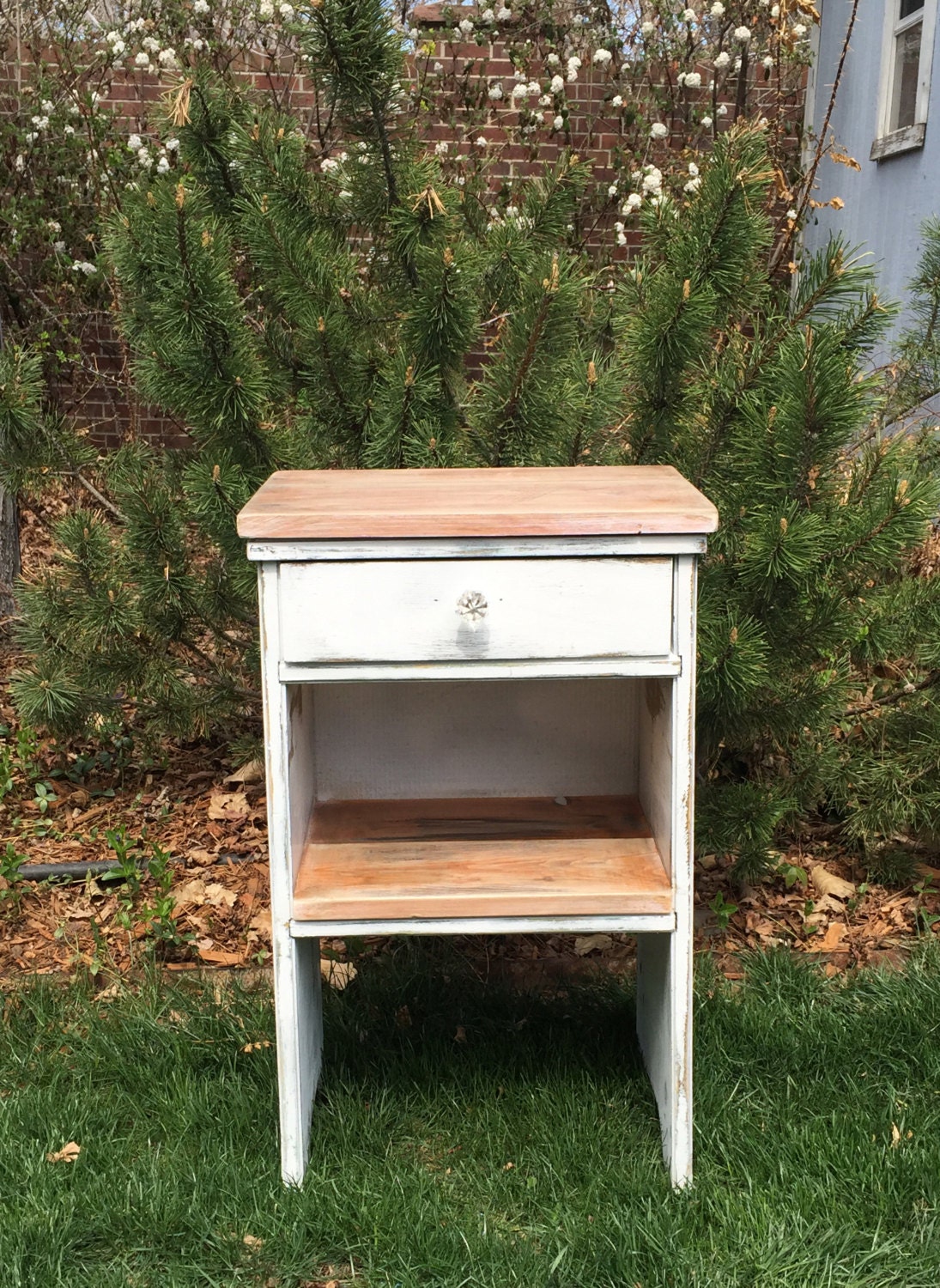 Distressed Wood Night Stand