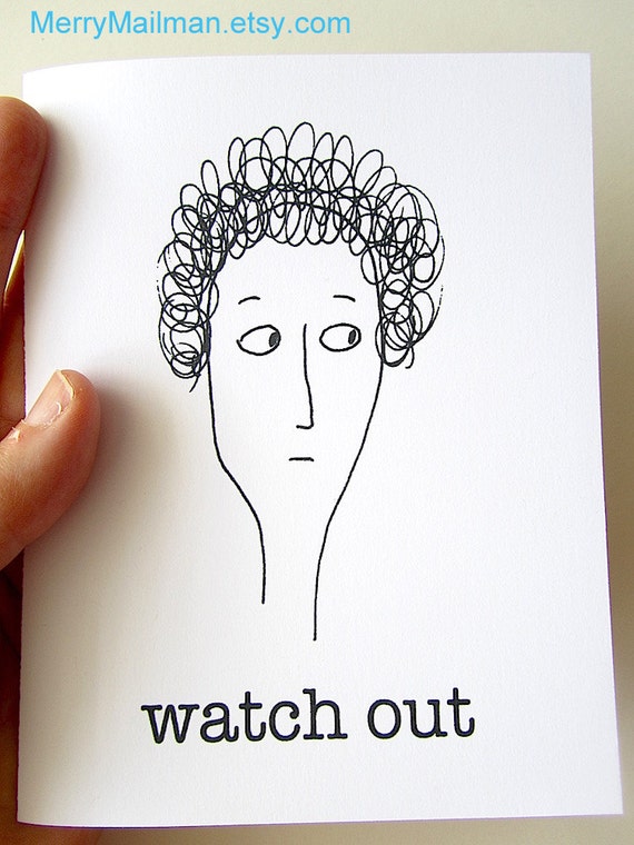 Funny Birthday Card. Printable Humorous Cartoon Card. Amusing