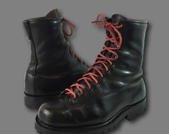 Vintage Late 40's Early 50's SEARS WEARMASTER Oil Tanned Leather Monkey Boot 9.5