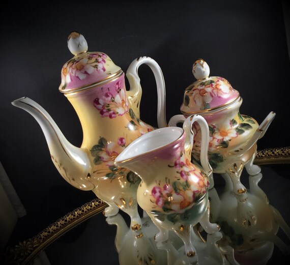 Vintage Limoges Fine China Tea Dining Set by LuxuryCityAntiques