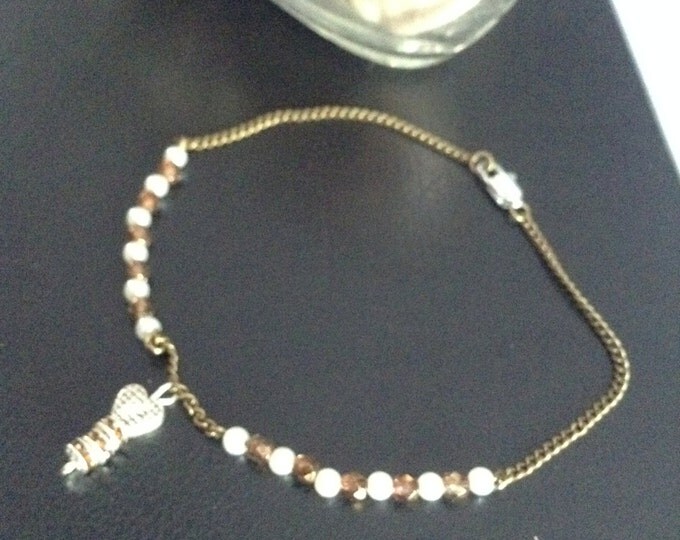 Bronze Pearl Anklet
