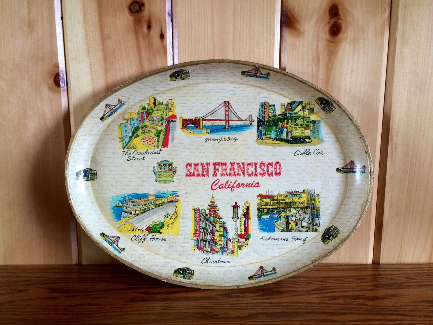 San Francisco Souvenir Platter Smith Novelty Company San