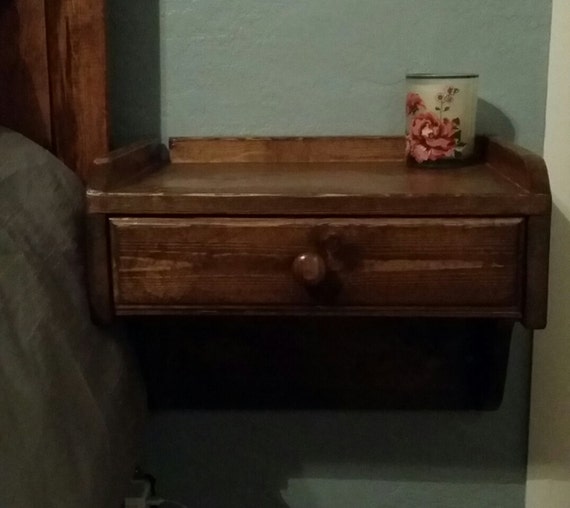 Items similar to Wall Mounted Nightstand on Etsy
