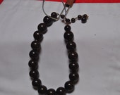 16" Large BLACK Bead CHOKER Vintage