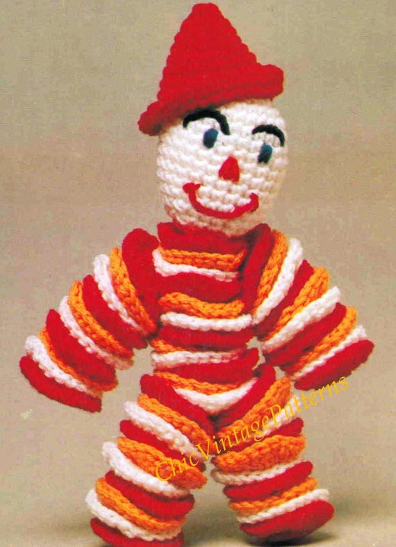 Crochet Clown Doll Nursery Toy PDF Crochet Toy Pattern
