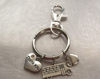 School bus driver keychain-appreciation/thank you