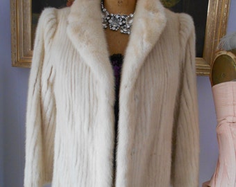 Gorgeous 1960's White Mink Stroller/Jacket