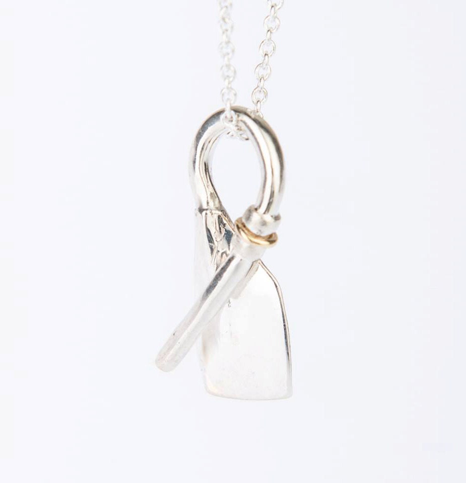 Rowing Crew Pendant Oar Pendant Bent Oar Rowing Jewelry