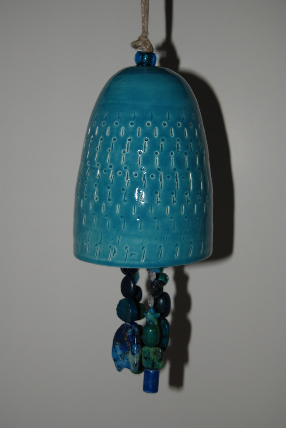 wind chime. hand made pottery wind chime/ bell.