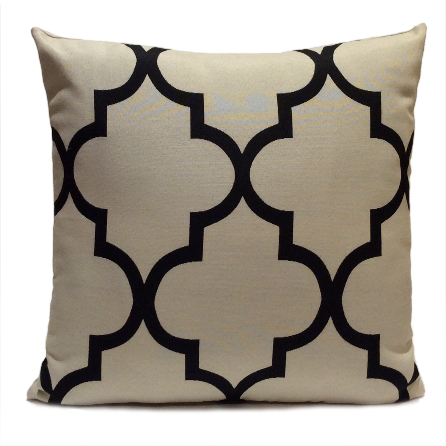 Black and Grayish Beige Pillow Throw Pillow Cover Decorative